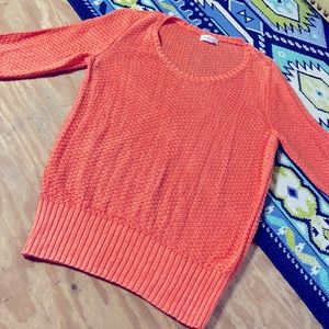 BNWOT Calvin Klein Open weave summer sweater in Coral size Large